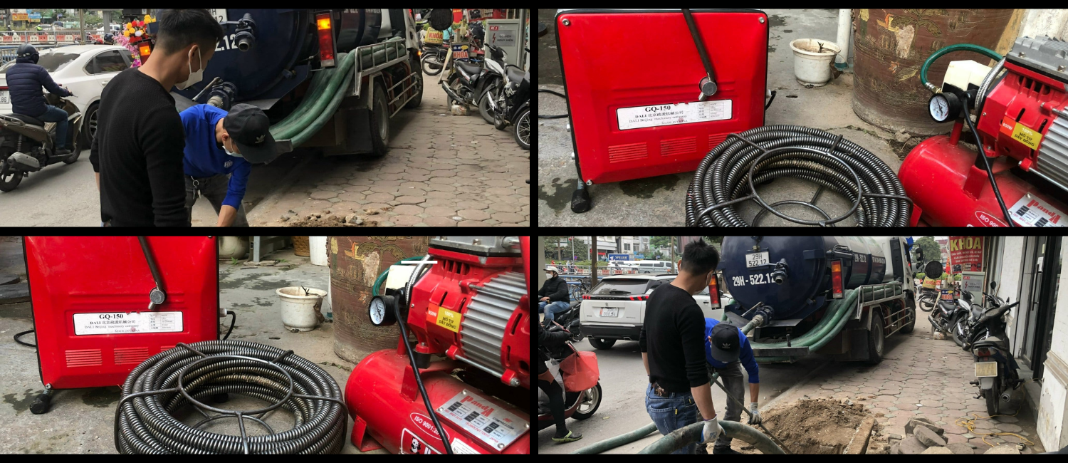 thông tắc cống hút bể phốt