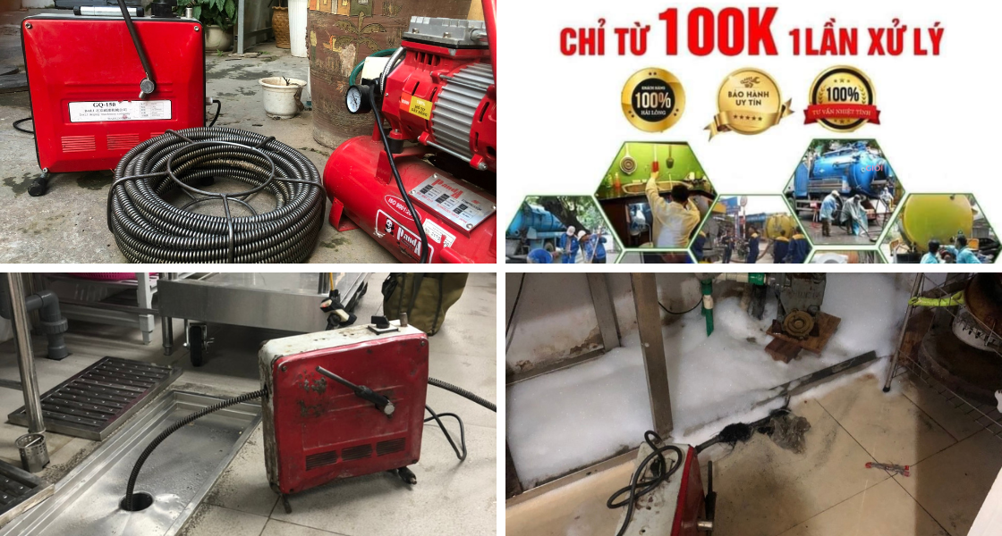 thông tắc bồn rửa bát