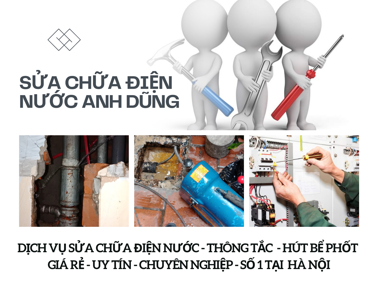 Dịch vụ cung cấp thợ sửa chữa điện nước tại nhà Hà Nội giá rẻ Anh Dũng