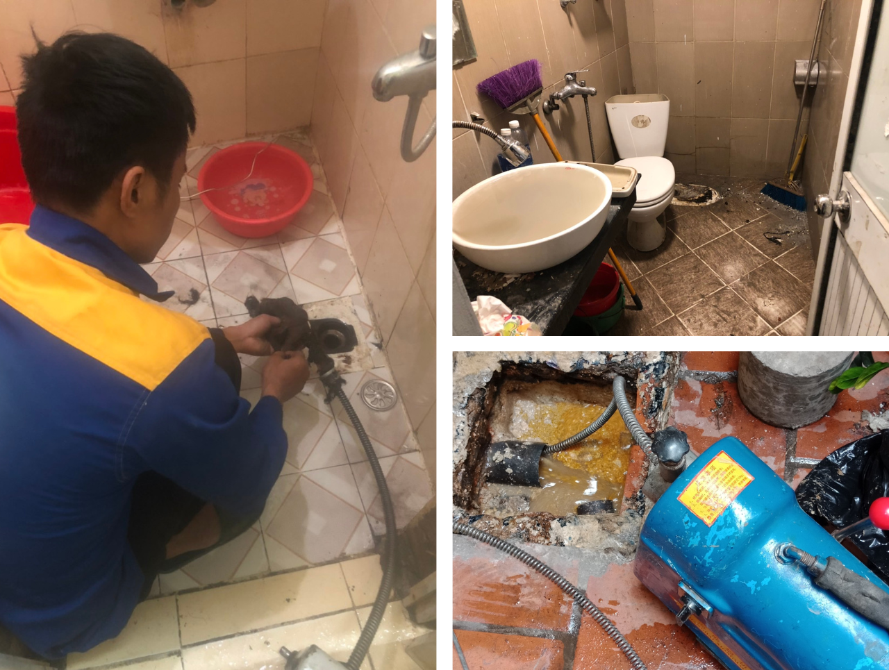 Thông tắc thoát sàn tại nhà Hà Nội giá rẻ