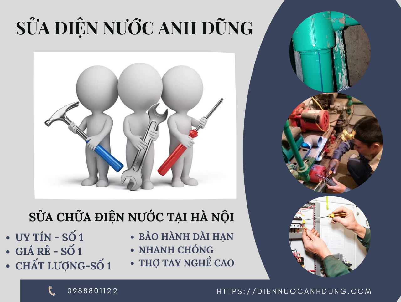Sửa chữa điện nước tại Hà Nội giá rẻ Anh Dũng