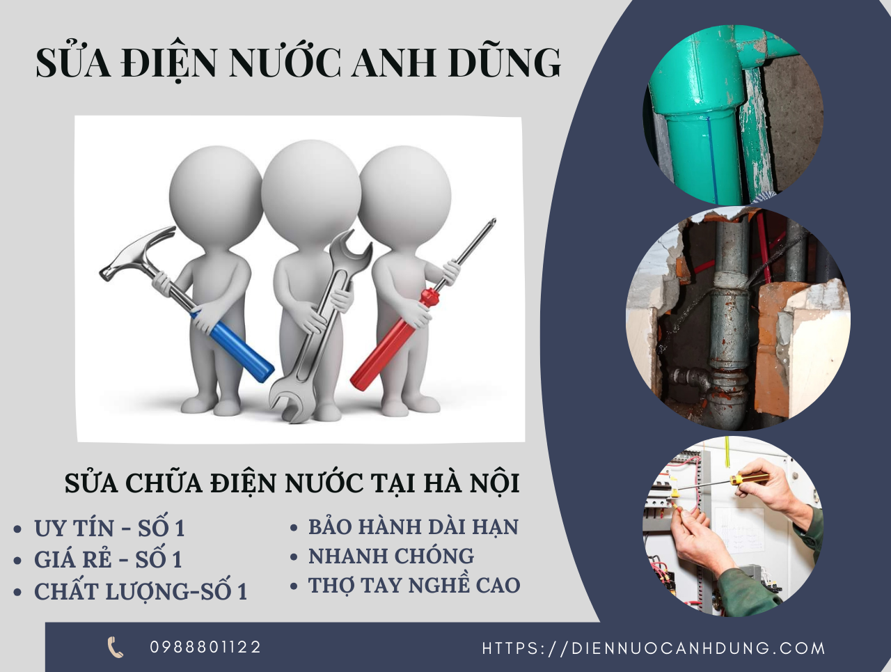 Sửa chữa điện nước tại nhà Hà Nội nhanh, giá rẻ, uy tín số 1