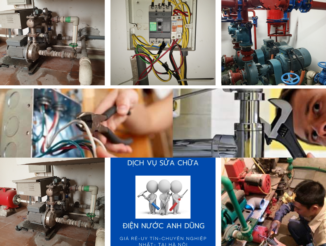 Sửa chữa máy bơm nước tại nhà Hà Nội Anh Dũng