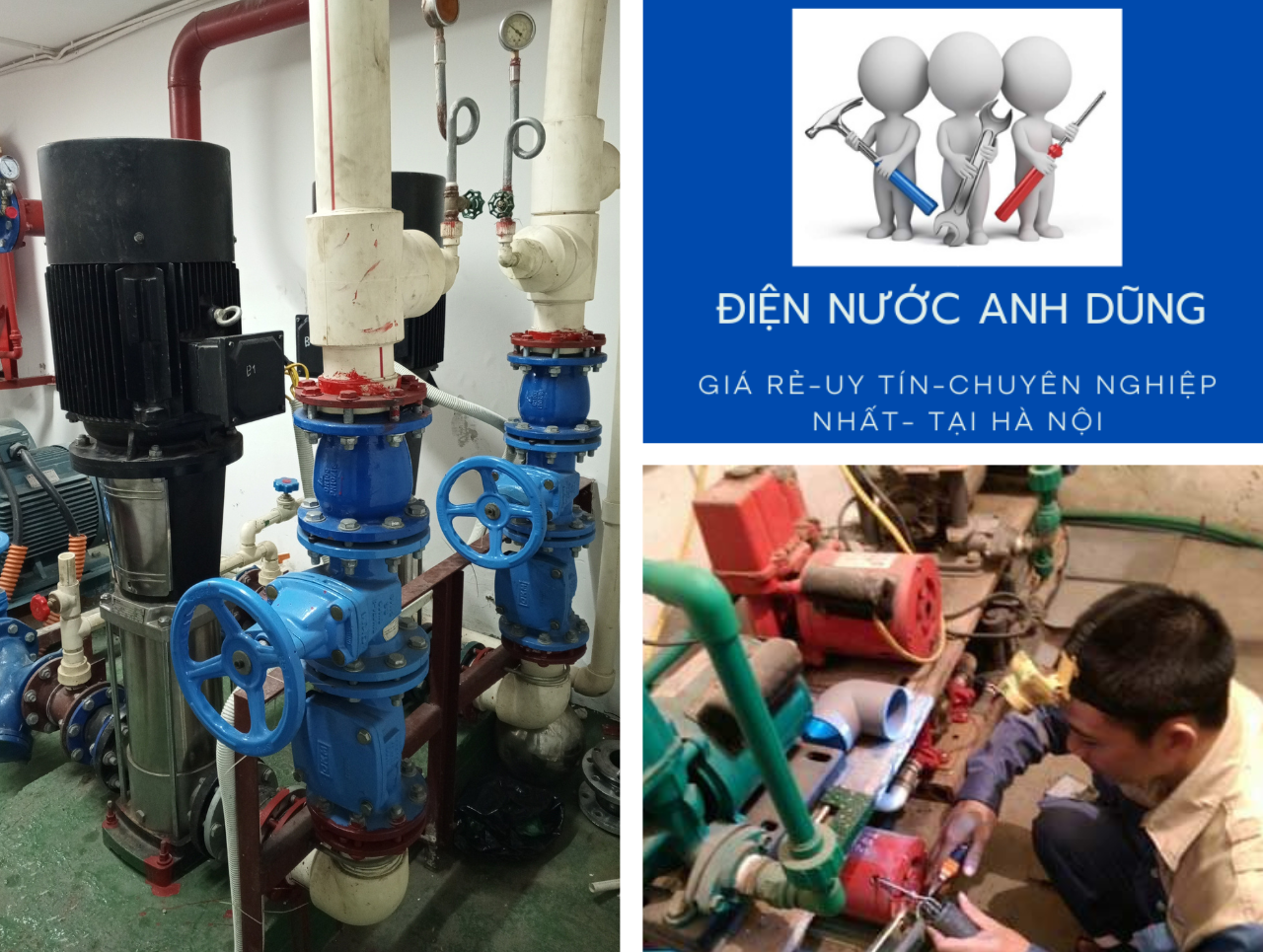 Thợ sửa chữa máy bơm nước tại Hà Nội