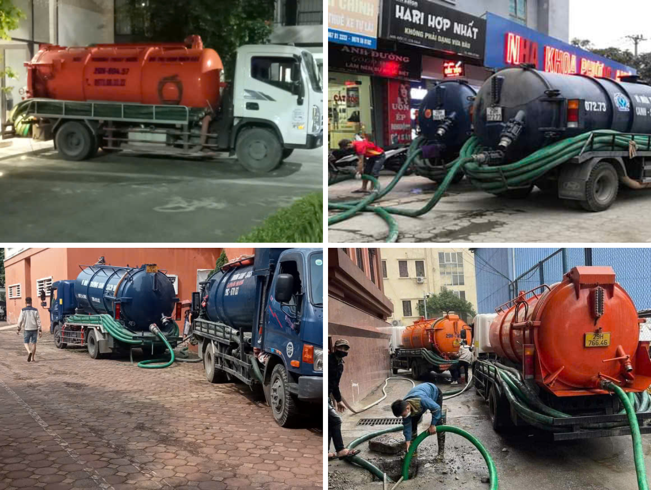 Thông tắc cống hút bể phốt tại Hà Nội