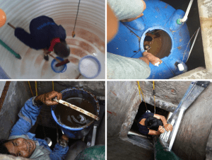 Thau rửa bể nước