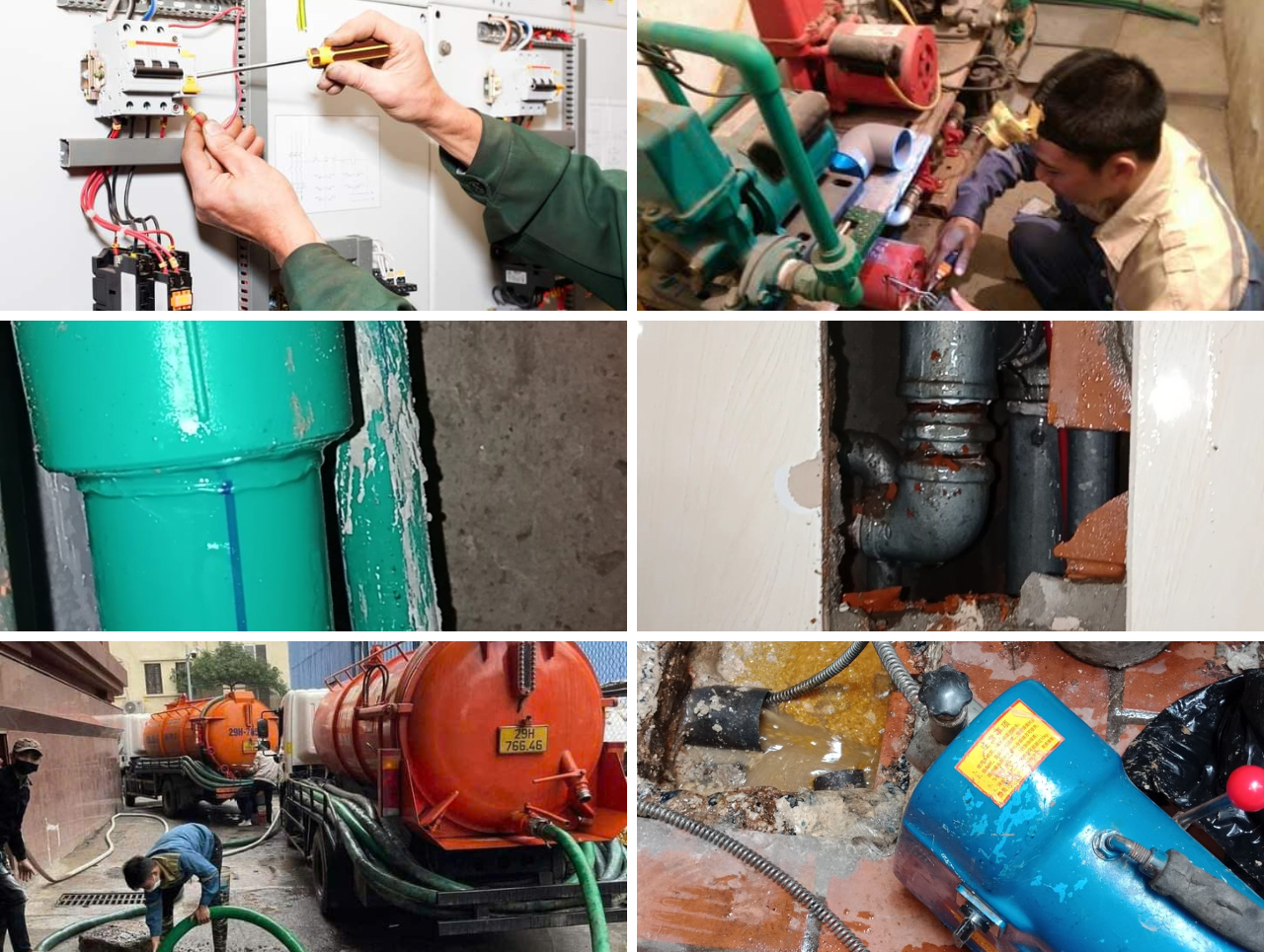 Dịch vụ sửa chữa điện nước - thông tắc cống - hút bể phốt